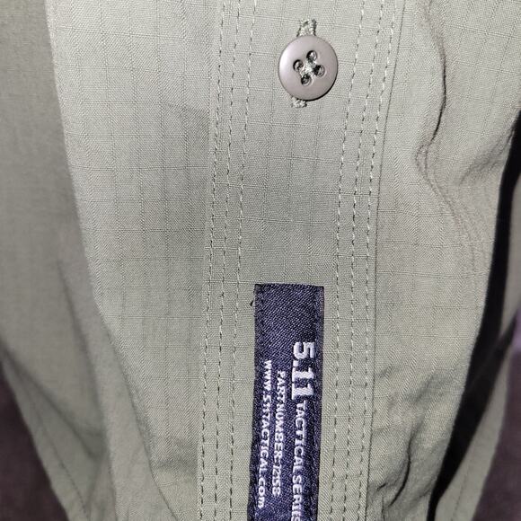 5.11 tactical series men shirt size xl ripstop 72158 olive green Vented Read - Picture 3 of 11
